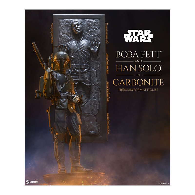 Boba Fett and Han Solo in Carbonite Statue | Sideshow Collectibles | Zombie.co.uk - Zombie