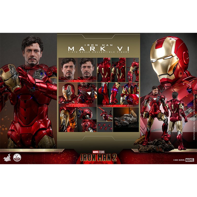 1:4 Iron Man Mark VI - Iron Man 2 Hot Toys (Pre Order Due:Q1 2025) - Zombie