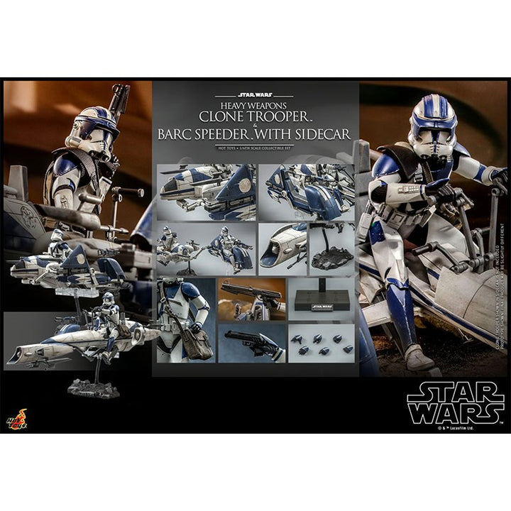 1:6 Heavy Weapons Clone Trooper and BARC Speeder with Sidecar - Star Wars: The Clone Wars (Pre Order Due:Q2 2024) - Zombie