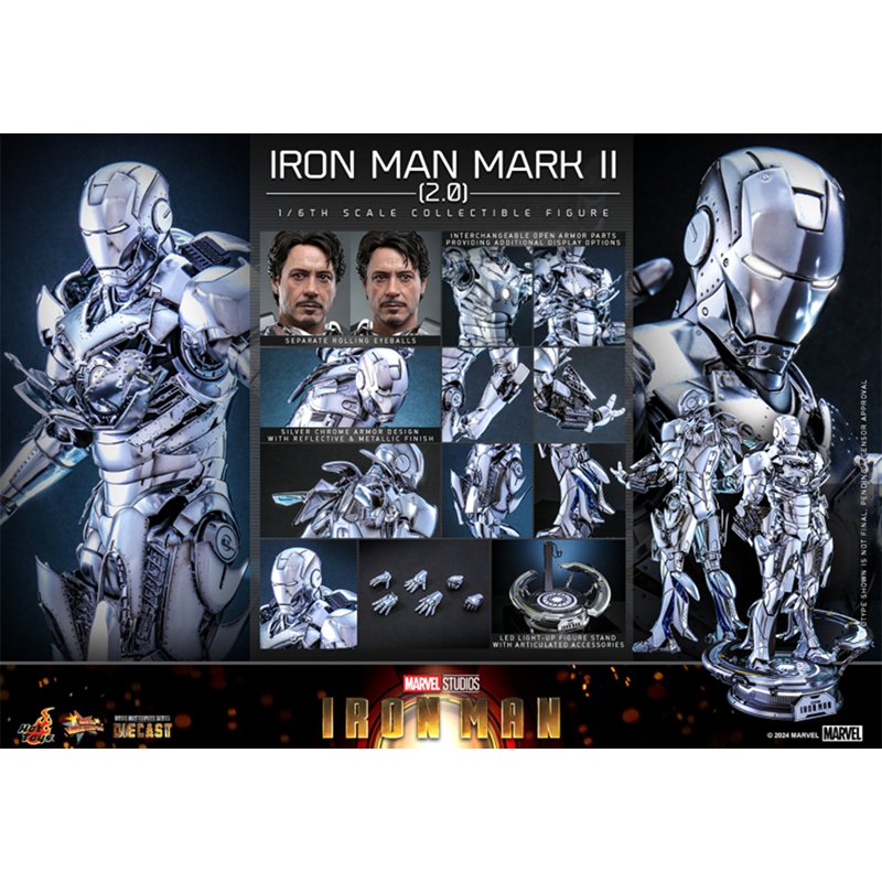 1:6 Iron Man Mark II (2.0) - Hot Toys (Pre Order Due:Q2 2025) - Zombie