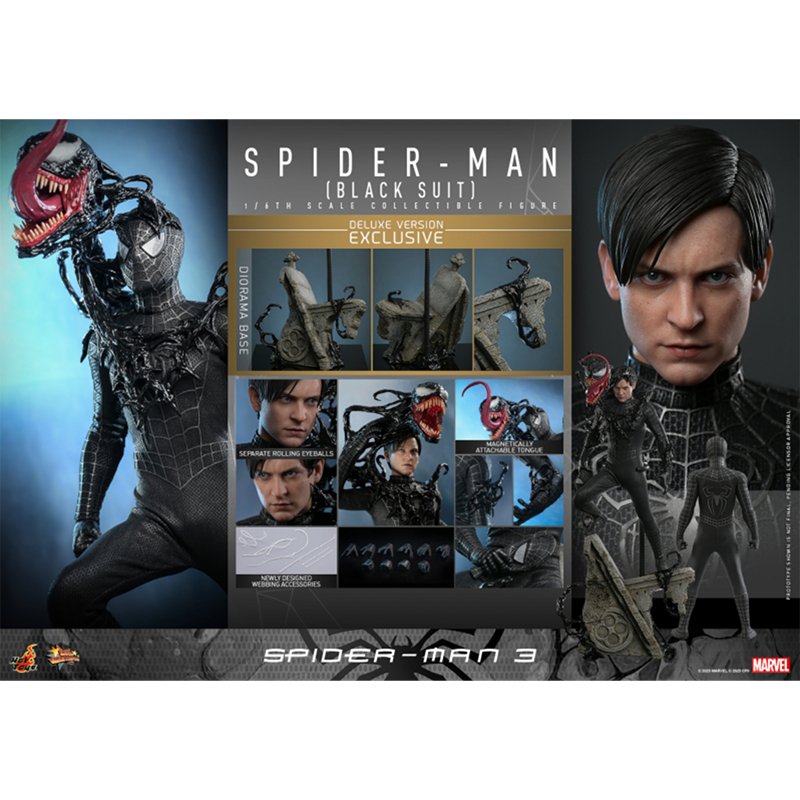 1:6 Spider-Man Black Suit Deluxe - Spider-Man 3 Hot Toys (Pre Order Due:Q1 2025) - Zombie