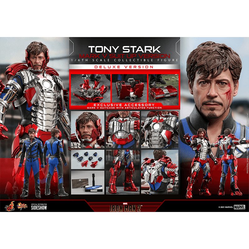 1:6 Tony Stark Mark V Suit Up Version DELUXE - Hot Toys - Zombie
