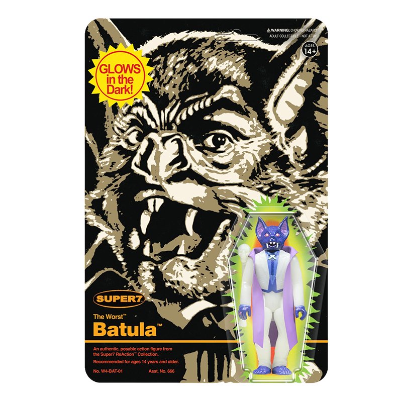 The Worst - Batula (Monster Glow) ReAction Figure - Super7 (Pre Order Due:Q2 2024) - Zombie