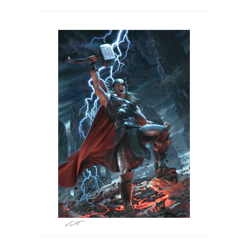 Thor: Breaker Of Brimstone - Unframed Art Print - Sideshow Collectibles - Zombie